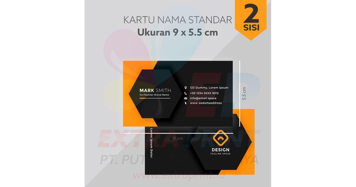 Kartu Nama 2 Muka Art Carton 260g