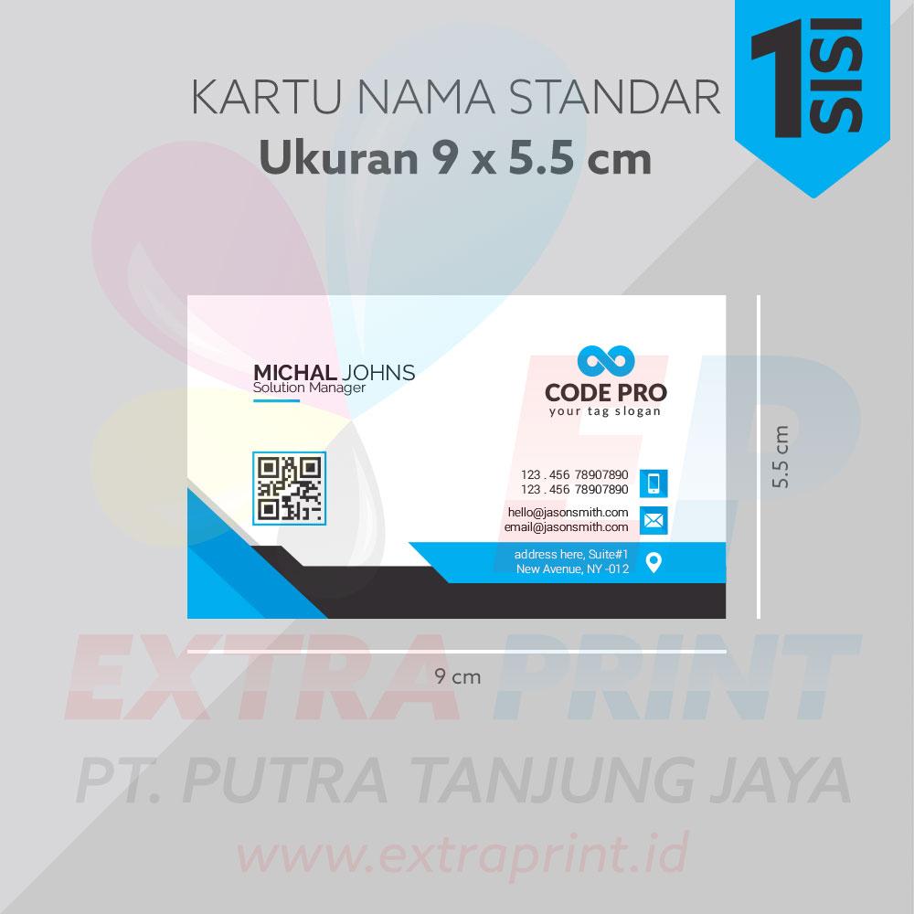 Kartu Nama 1 Muka Art Carton 260g